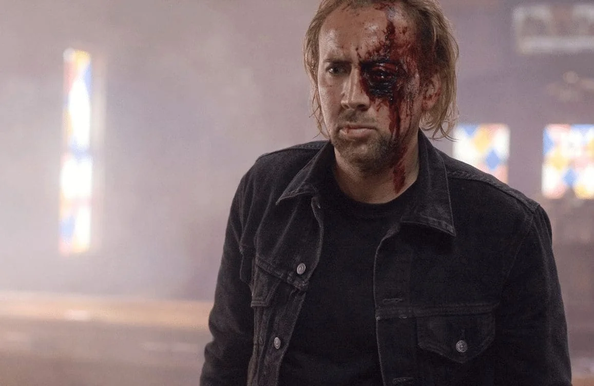 drive angry 2011 nicolas cage poster awfully good eyeball injury 1