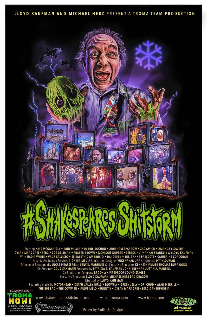 shakespearesshitstorm poster fantasia 2020 troma lloyd kaufman