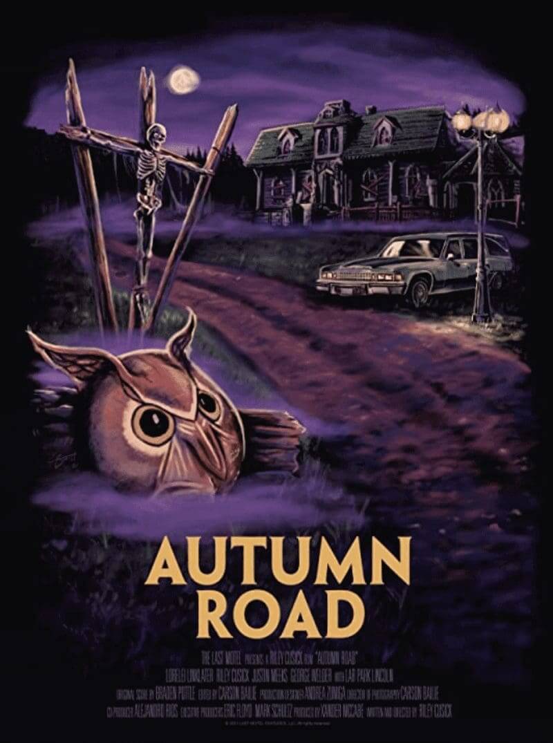 autumn road poster