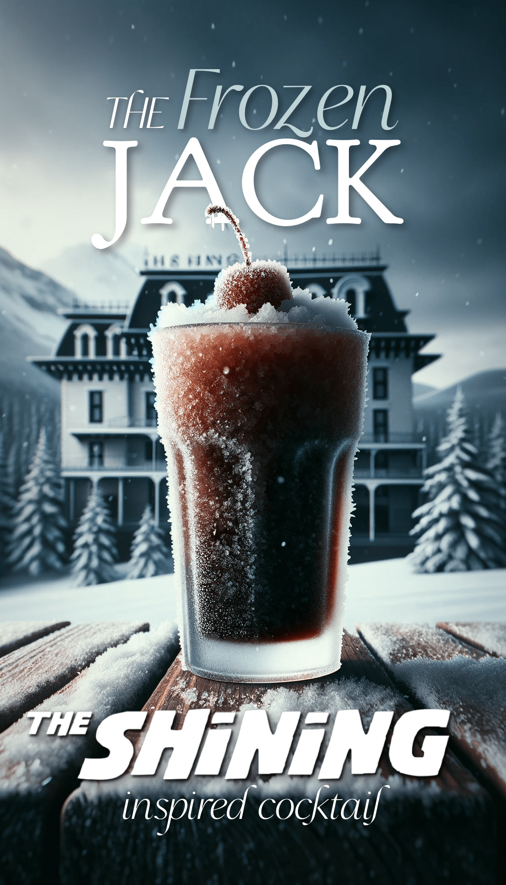 the frozen jack horror movie cocktail inspired by the shining