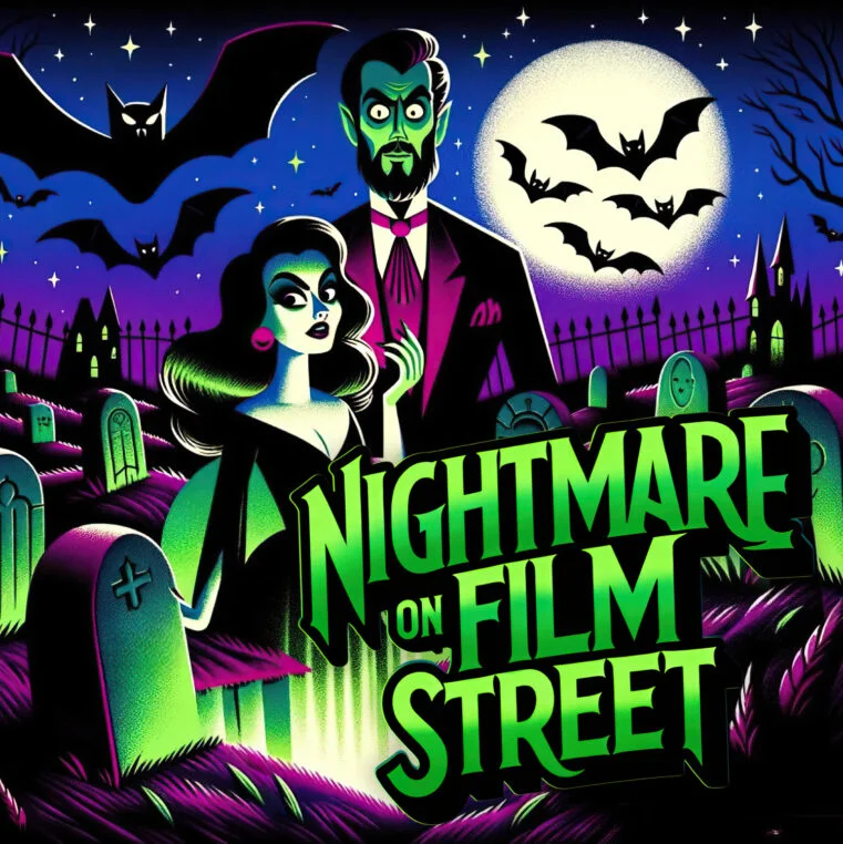 nightmare on film street best horror movie podcast logo