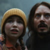 Bookworm (2024) Elijah Wood and Nell Fisher Scared