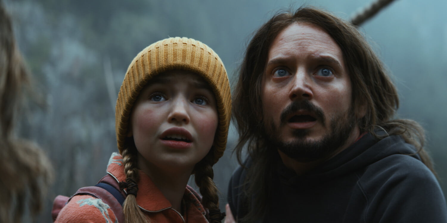 Bookworm (2024) Elijah Wood and Nell Fisher Scared