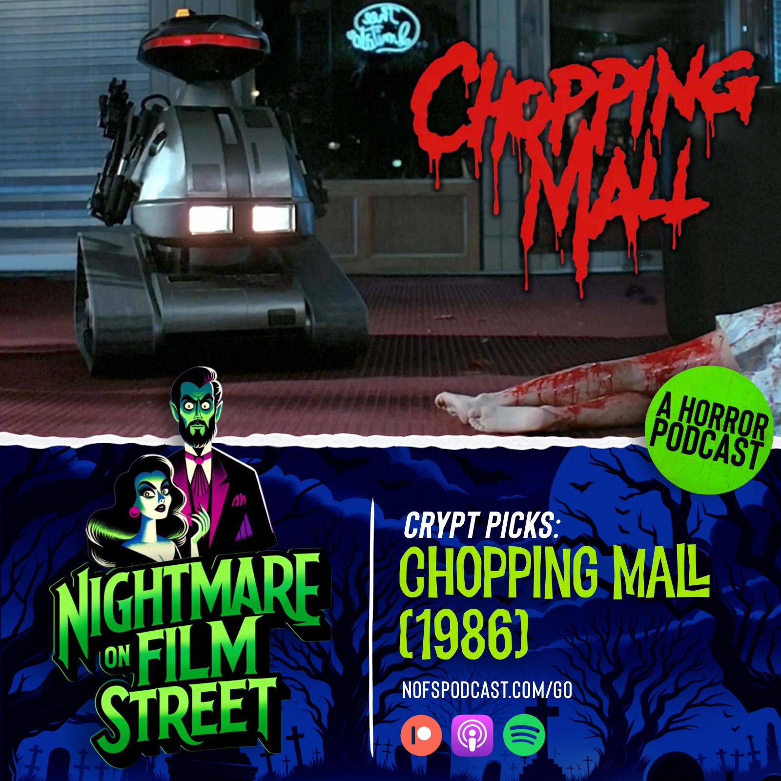 chopping mall nightmare on film street horror movie podcast