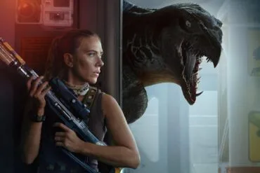 Jurassic World Rebirth Scarlett Johansson Hides From Dinosaur