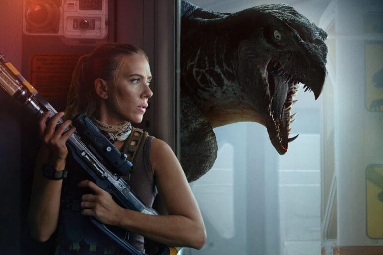 Jurassic World Rebirth Scarlett Johansson Hides From Dinosaur
