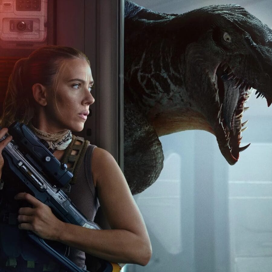 Jurassic World Rebirth Scarlett Johansson Hides From Dinosaur