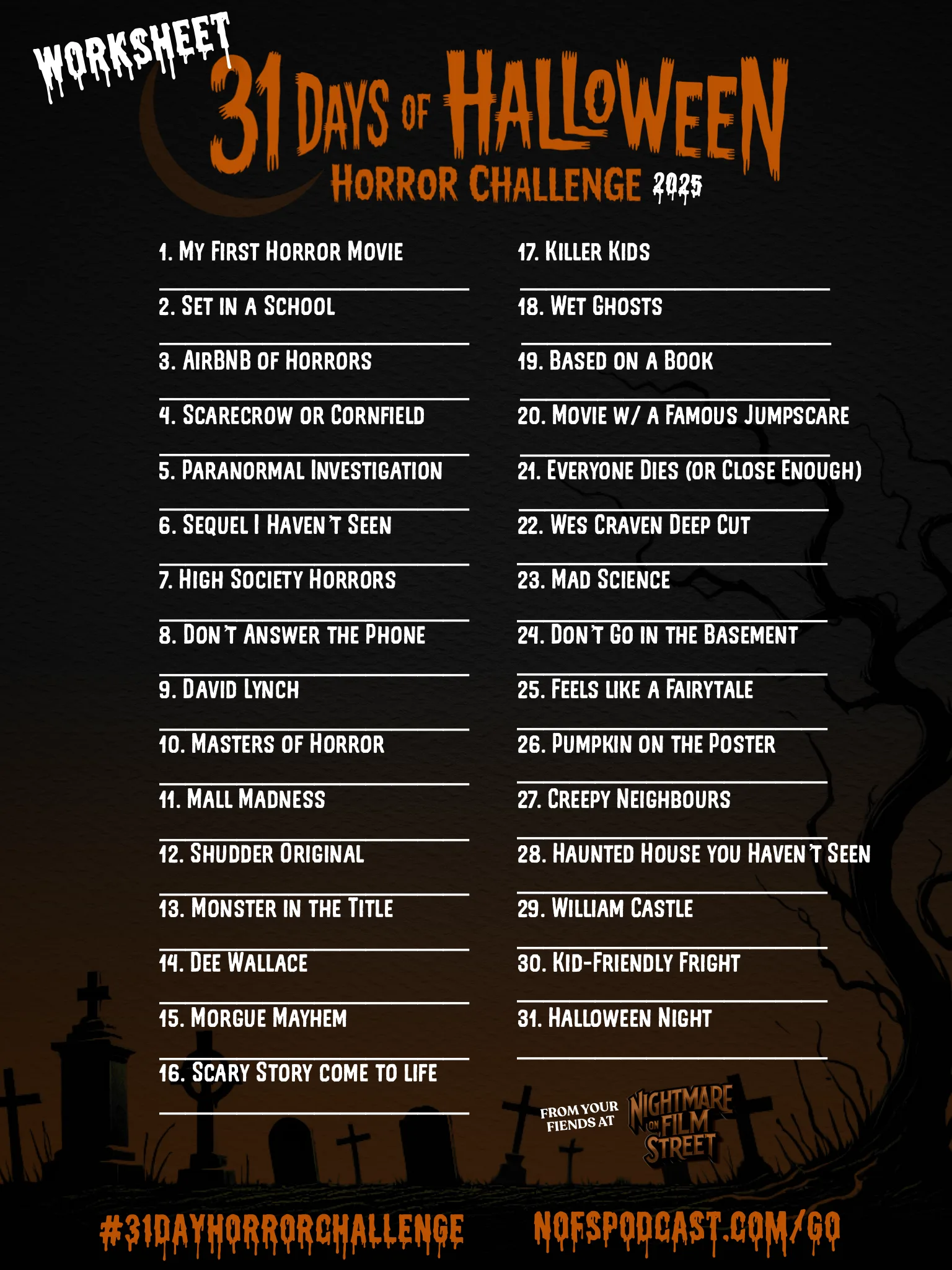 31 day horror challenge 31dayhorrorchallenge horror movie halloween watchlist nightmare on film street 6 The #31DayHorrorChallenge 2025 17 31 day horror challenge 31dayhorrorchallenge horror movie halloween watchlist nightmare on film street 6