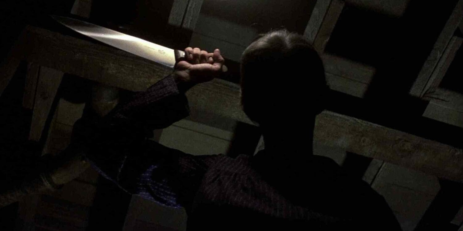 psycho II 1983 Mrs Bates Holds A Knife