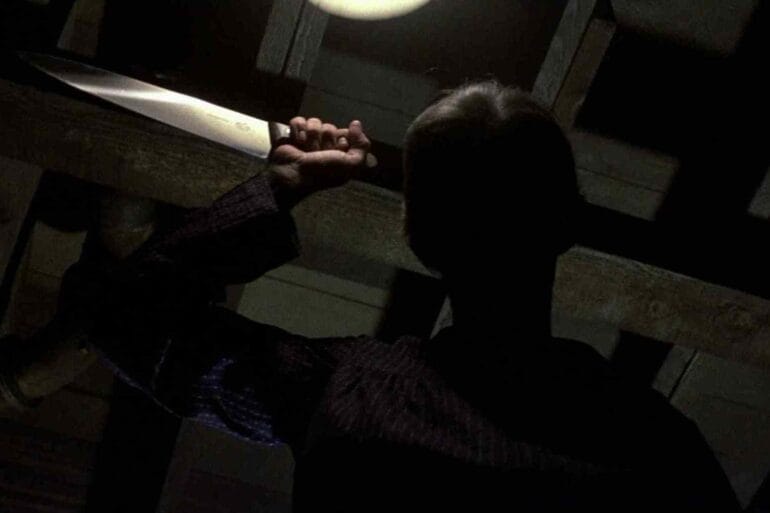 psycho II 1983 Mrs Bates Holds A Knife