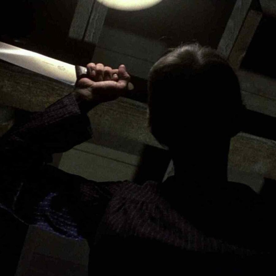 psycho II 1983 Mrs Bates Holds A Knife